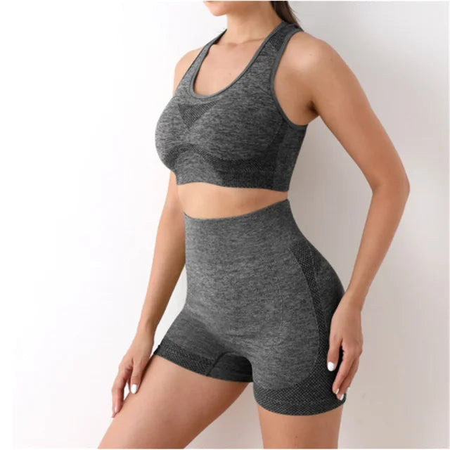 2 Piece Sports Bra + Yoga Shorts