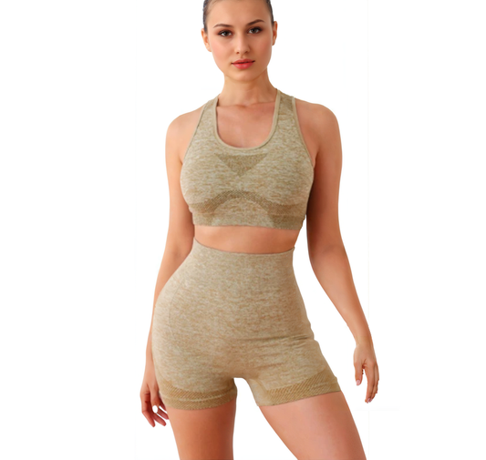 2 Piece Sports Bra + Yoga Shorts