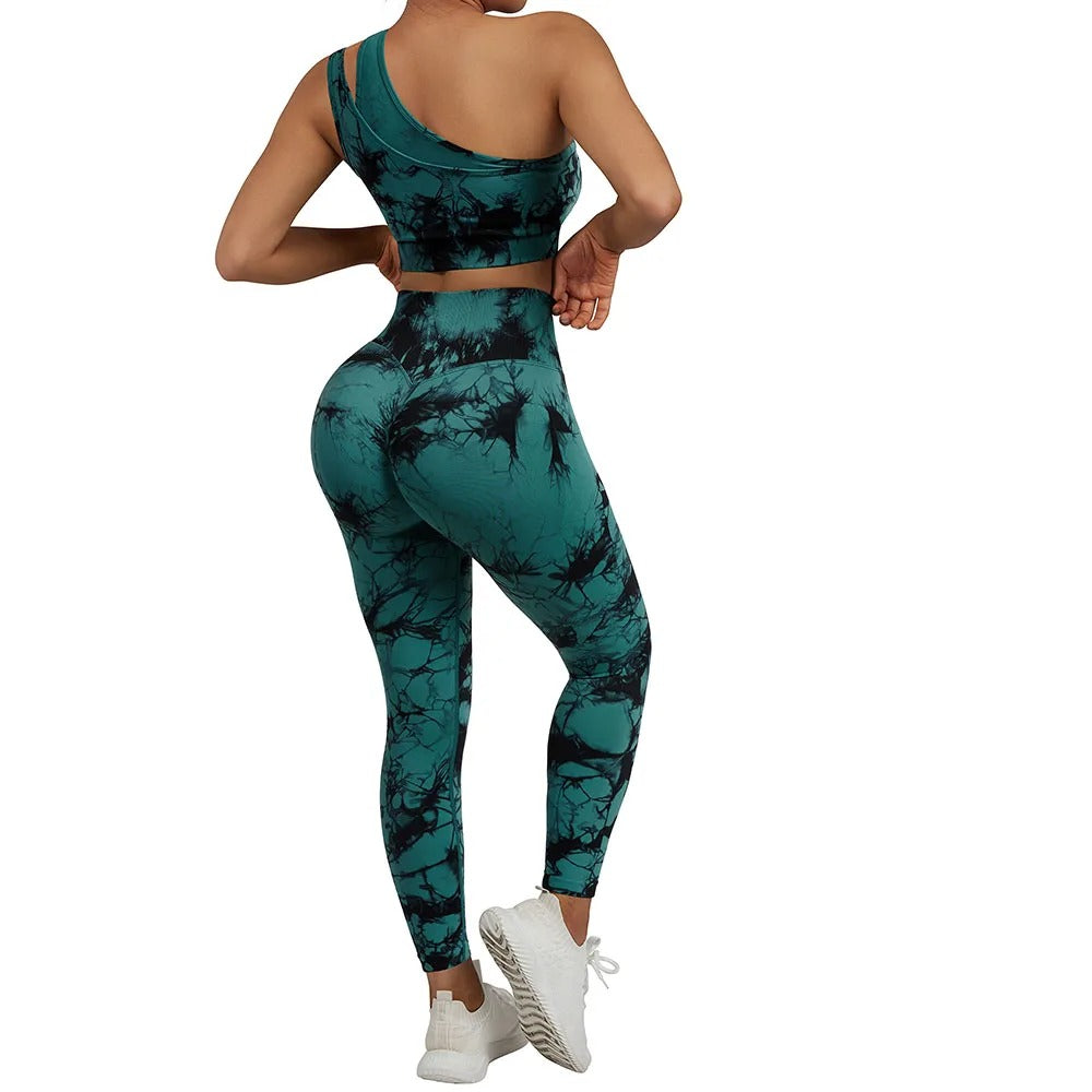 Unishoulder Sports Bra + Leggings Set