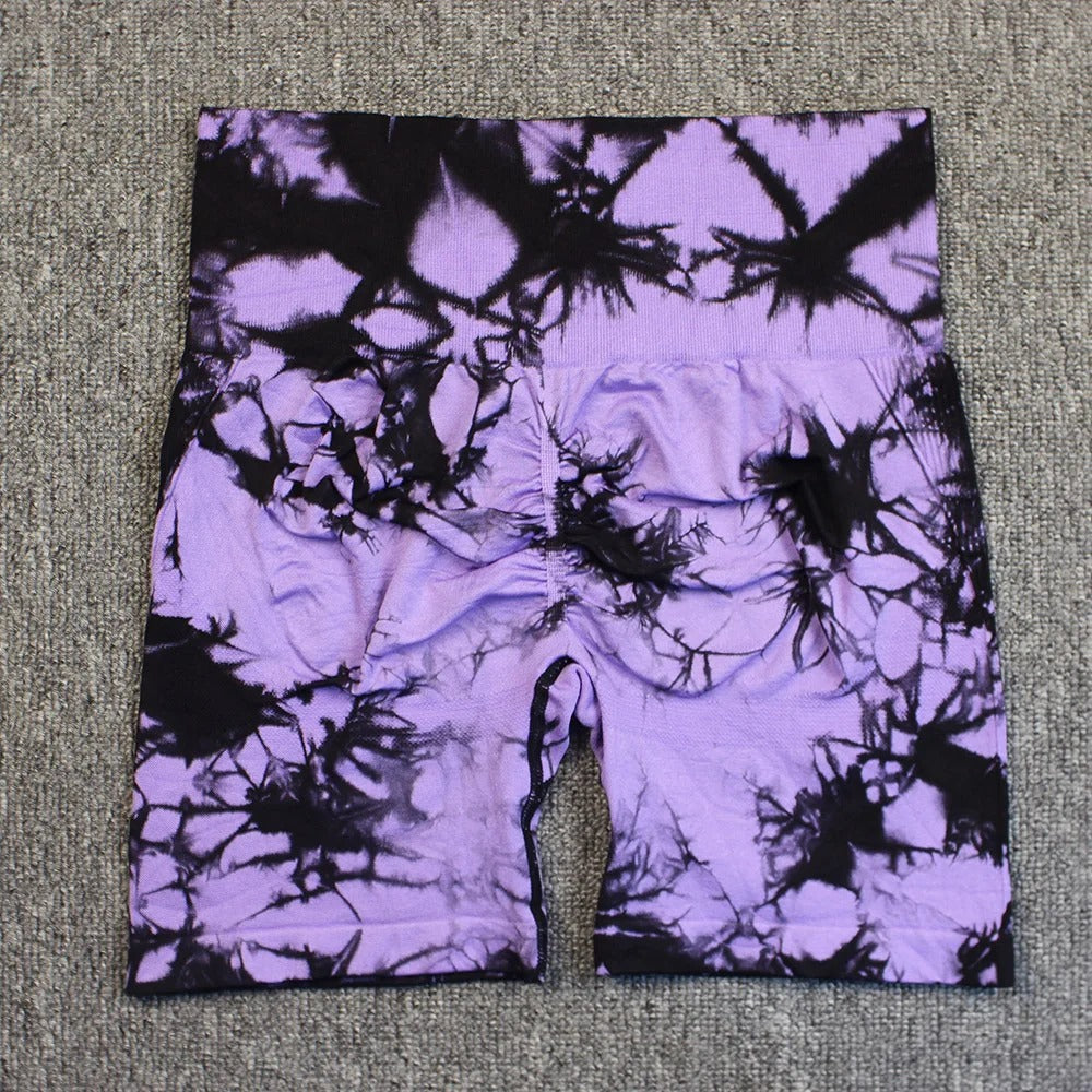 Tie-Dye Yoga Shorts