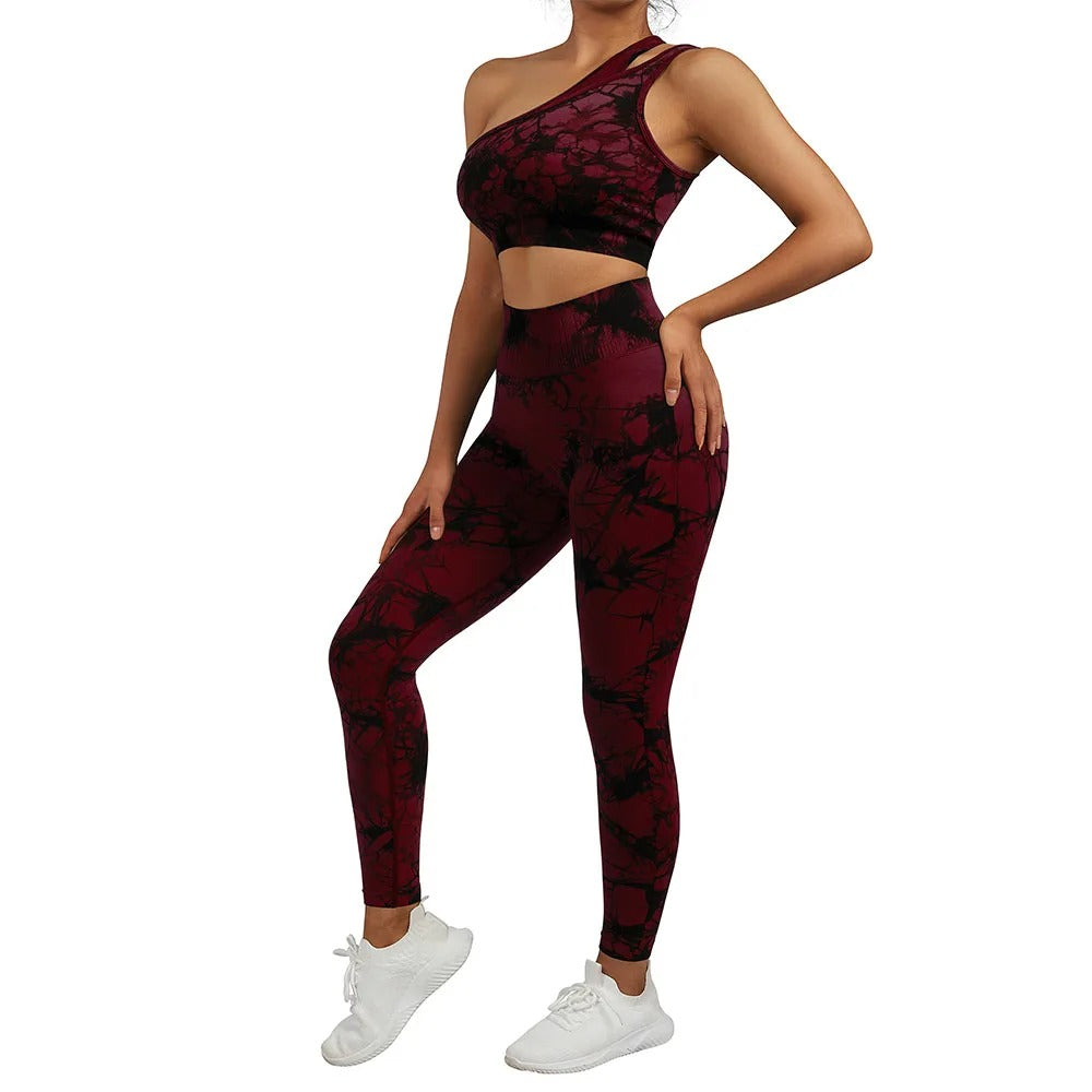 Unishoulder Sports Bra + Leggings Set